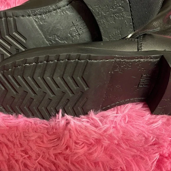 Frye Black Leather Moto Buckle Boots - Picture 4 of 4